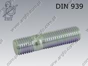 Stud bolt  (1,25d) M12×55-8.8 zinc plated  DIN 939