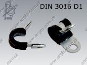 Rubber Clip W1 6/12-5,3   DIN 3016 D1