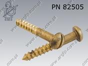 Wkręt do drewna kul. R-K 6×25-brass  PN 82505