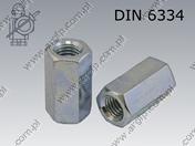 Hexagon connection nuts, 3d  M36  zinc plated  DIN 6334