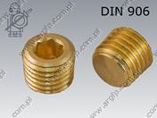 Тапа с вътрешен шестостен conical thread M 8× 1-brass  DIN 906