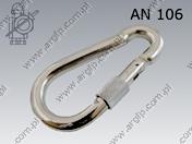 Snap hook with nut 80×8-A4  AN 106