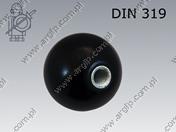 Round knob with insert M10×45  поцинкован DIN 319 E