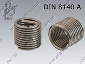 Threaded insert M 8×1-1D   DIN 8140 A