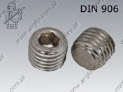 Тапа с вътрешен шестостен conical thread R 1/8-A4  DIN 906