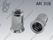 Нит гайки grooved CSK head open end M 6 (1,50-4,00)  поцинкован an 318