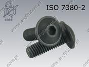 Hexagon socket button head screw with collar  FT M 5× 8-010.9 black fl Zn  ISO 7380-2