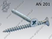 Chipboard screw hardened  Z 4,5×35  zinc plated  AN 201