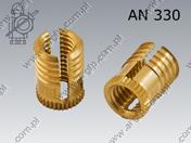 Self-locking insert with taps M 5-brass  AN 330