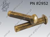 Нит с полуобла глава 3×12-brass  DIN 660