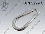 Snap hook 80×8  поцинкован ~DIN 5299 C