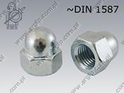 Dome cap nut  M20×1,5-6 zinc plated  DIN 1587