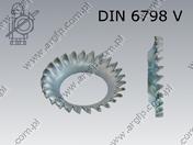 Countersunk serrated washer 6,4(M 6)  поцинкован DIN 6798 V