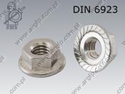 Фланшова гайка serr. M 8-A4  ~DIN 6923