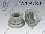 Wheel nut M22×1,5-10 fl Zn DIN 74361 H