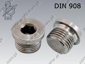 Тапа с вътрешен шестостен with collar G 1   DIN 908