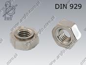 Шестостенна гайка за заваряване M 3-A2  DIN 929