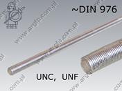 Threaded rod  7/16-UNF×1000-10.9 zinc plated  DIN 976