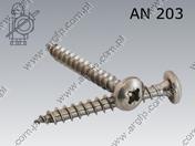 Pan head chipboard screw  Pz 4×20-A2   AN 203